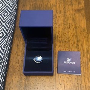 Swarovski Blue Crystal Silver Ring